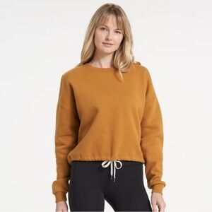 Vuori Women's Crew Neck Sweater in Mustard